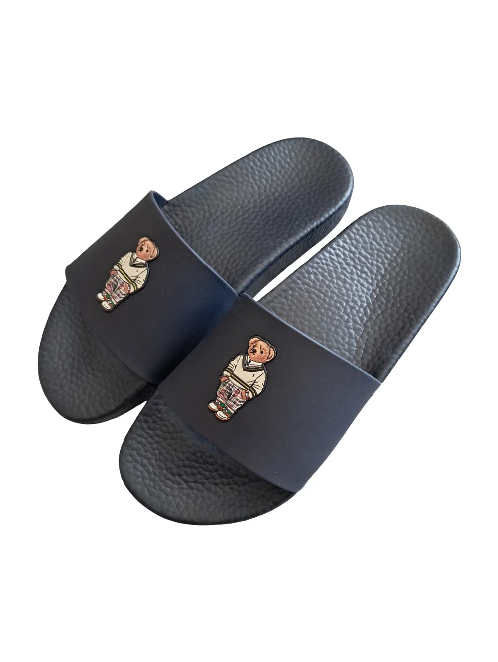 Polo Ralph Lauren Polo Bear Slides Sandals Mens Size 9 Navy NEW